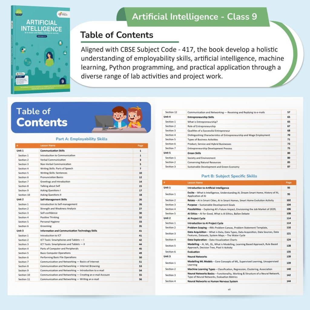 CBSE AI Book For Class 9 Artificial Intelligence Subject Code 417