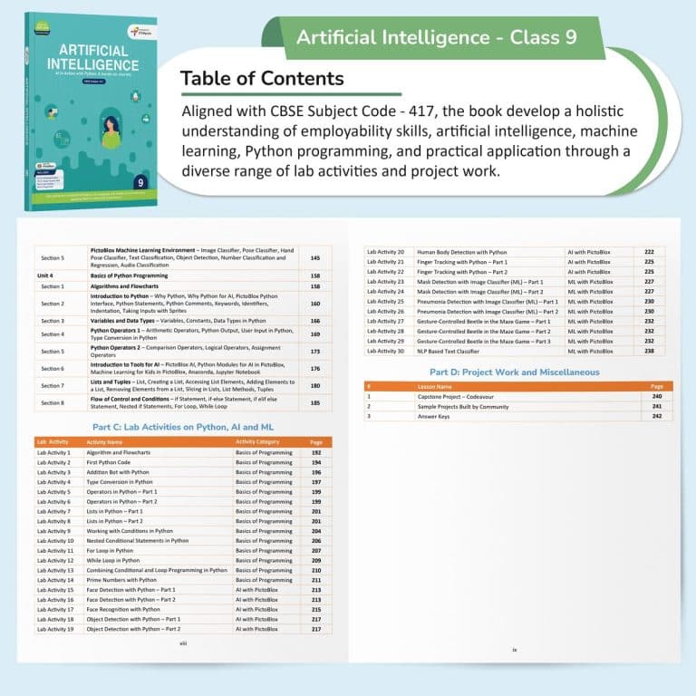 Cbse Ai Book For Class Artificial Intelligence Subject Code