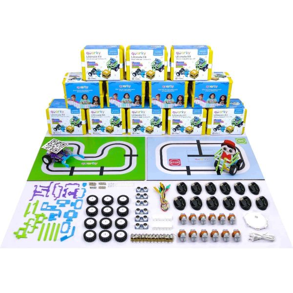 AI & Robotics Classroom Bundle with 12 Quarky Ultimate Kits for hands-on learning