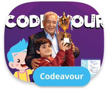 Image of Codeavour International award ceremony with a winner student receiving an award