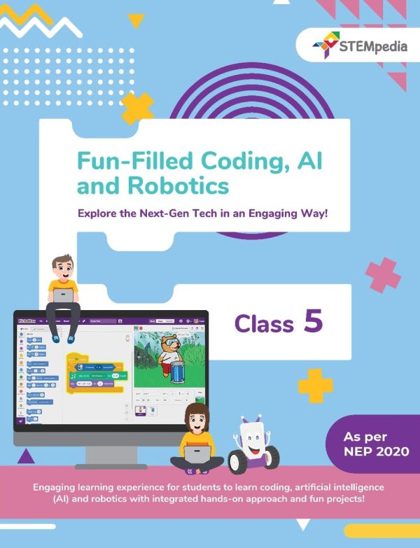 Fun Filled Coding, AI and Robotics Class 5 – Cover Image