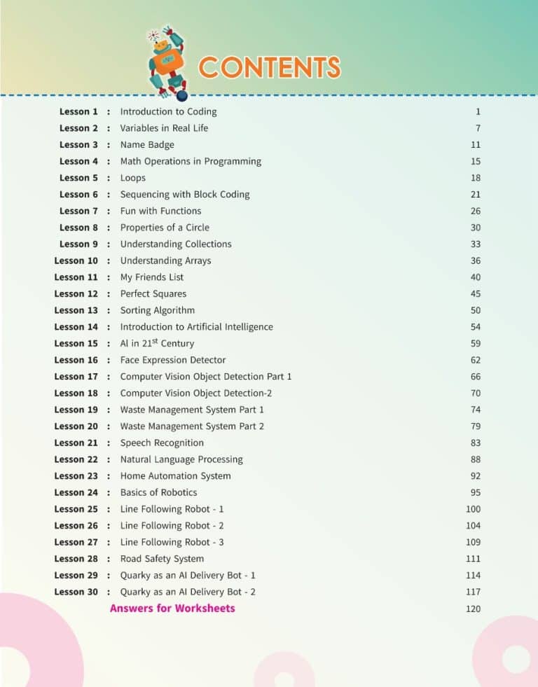 Interactive Coding, AI and Robotics Book for Class 7