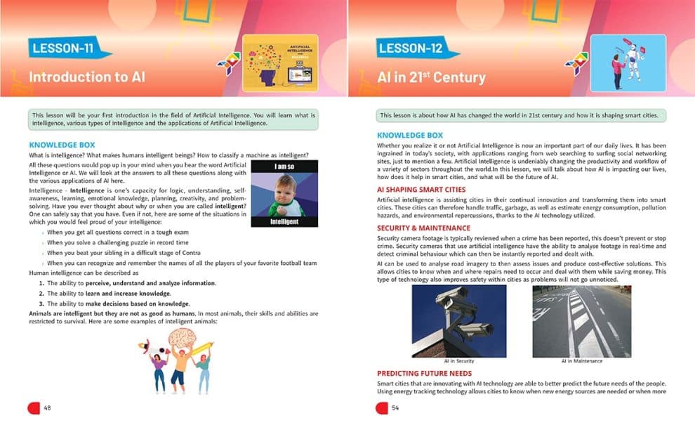 Interactive Coding, AI and Robotics Book for Class 8