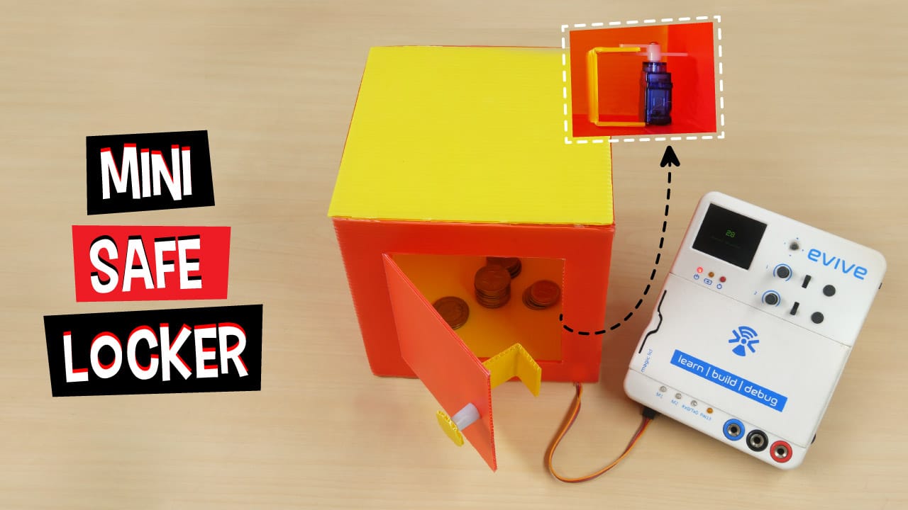 How to Make Mini Safe Locker With Cardboard Using Servo - DIY STEM