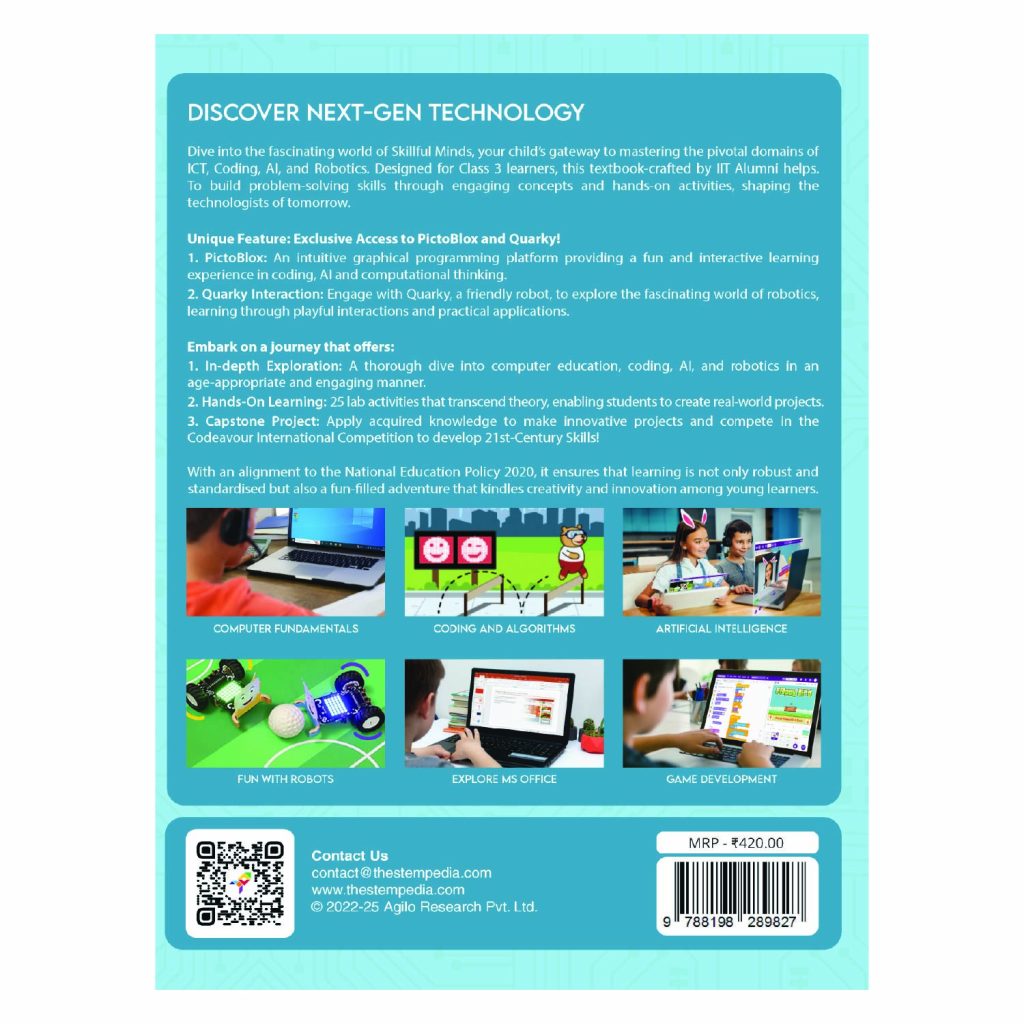 CBSE Class 3 AI, Coding, Robotics, and Computer Book