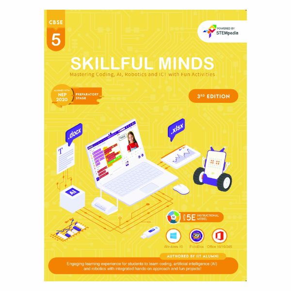 CBSE Coding, AI, Robotics and Computer Book - Class 5 Edition 3 for Academic Year 2026-27 | Skillful Minds