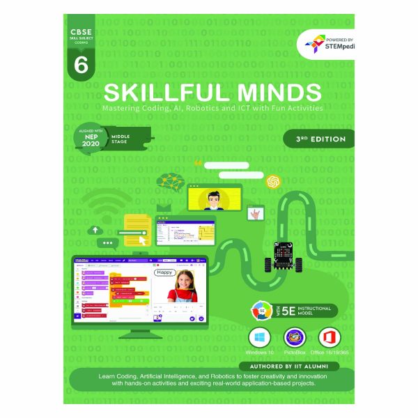 CBSE Coding, AI, Robotics and Computer Book - Class 6 Edition 3 for Academic Year 2026-27 | Skillful Minds