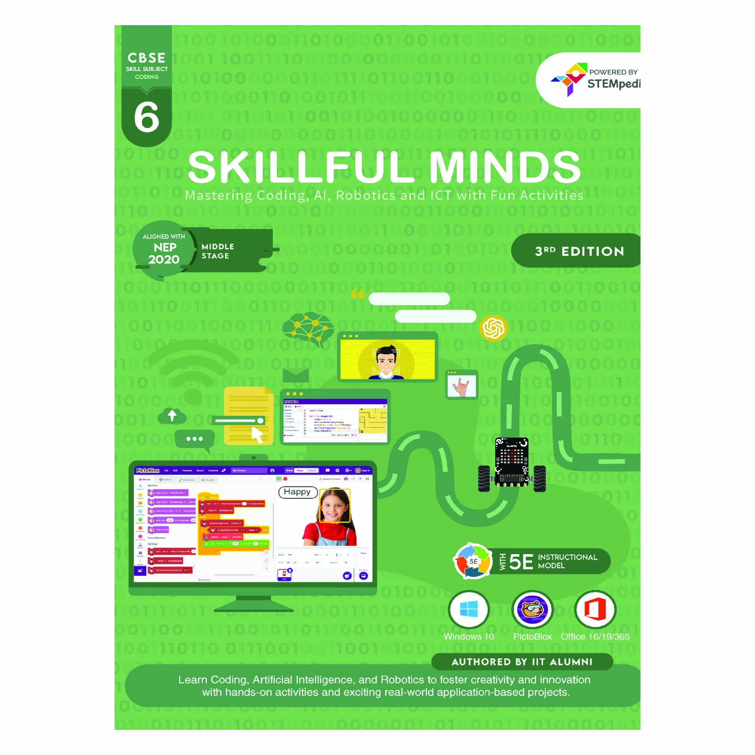 CBSE Coding, AI, Robotics and Computer Book - Class 6 Edition 3 for Academic Year 2026-27 | Skillful Minds
