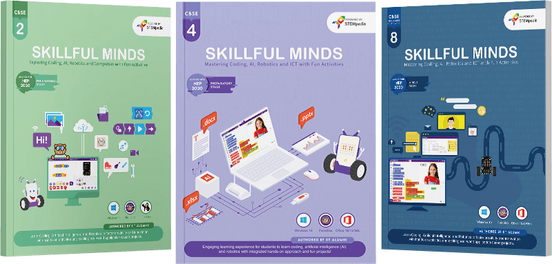 Skillfull Minds Textbooks for CBSE Class 2nd, 4th and 8th