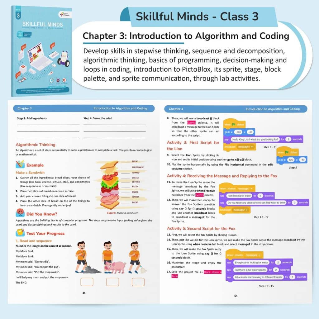 CBSE Class 3 AI, Coding, Robotics, and Computer Book