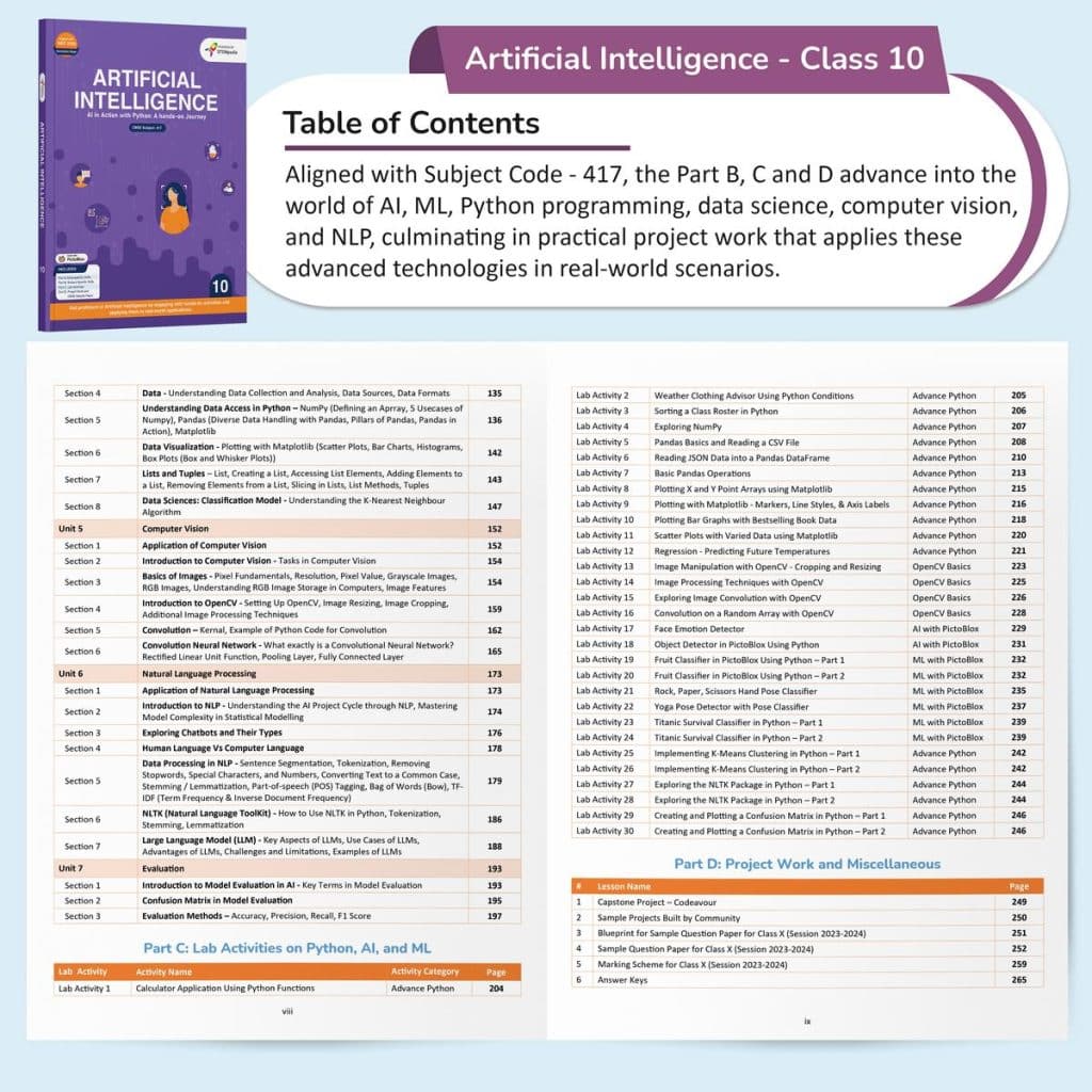 CBSE AI Book for Class 10 - Artificial Intelligence (Subject Code 417)