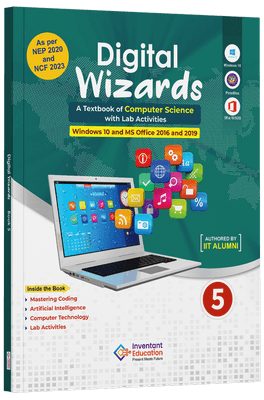 Digital Wizards textbook of Computer Science with lab activities for Class 5th
