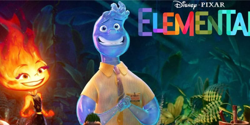 Official banner of the movie 'Elemental'.