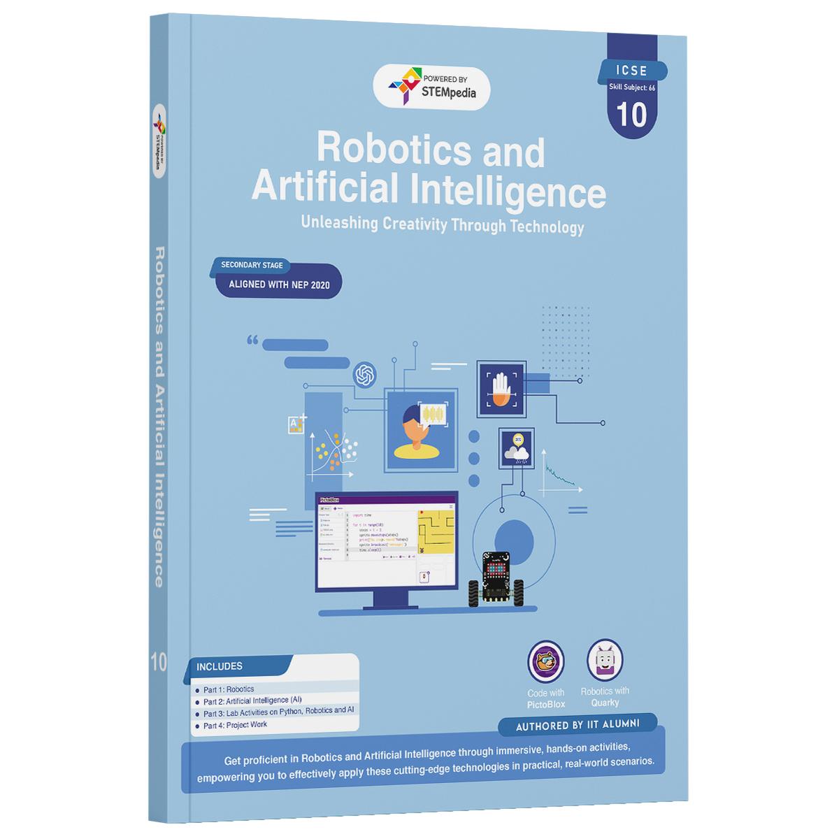 STEMpedia Robotics and AI Class 10 Book for ICSE