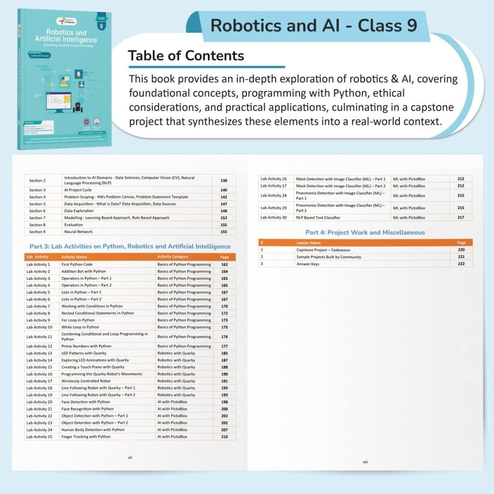 ICSE Robotics & AI Book for Class 9 - Subject Code 66