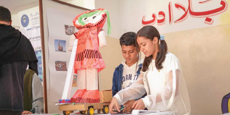 Libyan students engage in project-based learning at Codeavour 5.0 International, showcasing the role of technology in education