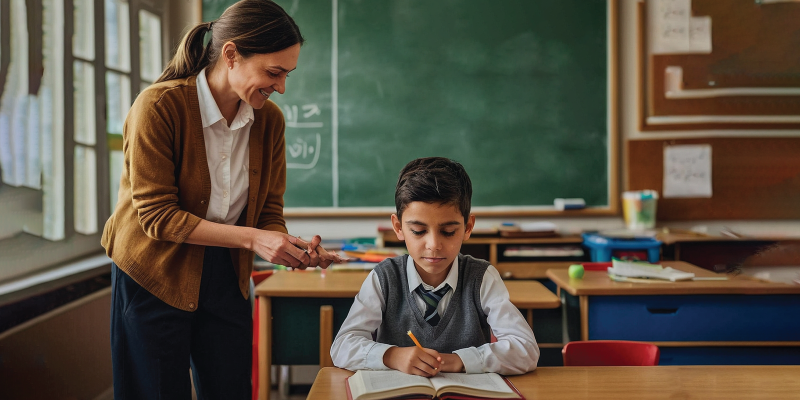 Teacher using traditional methods of teaching due to lack of funding for educational technology