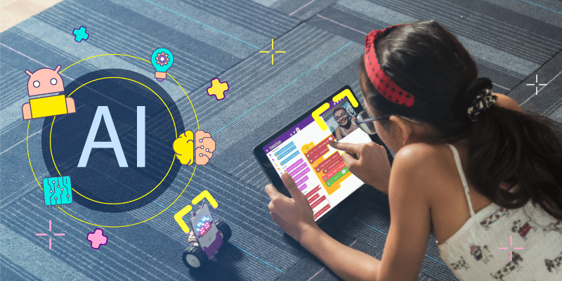 Kids learning AI through fun activities