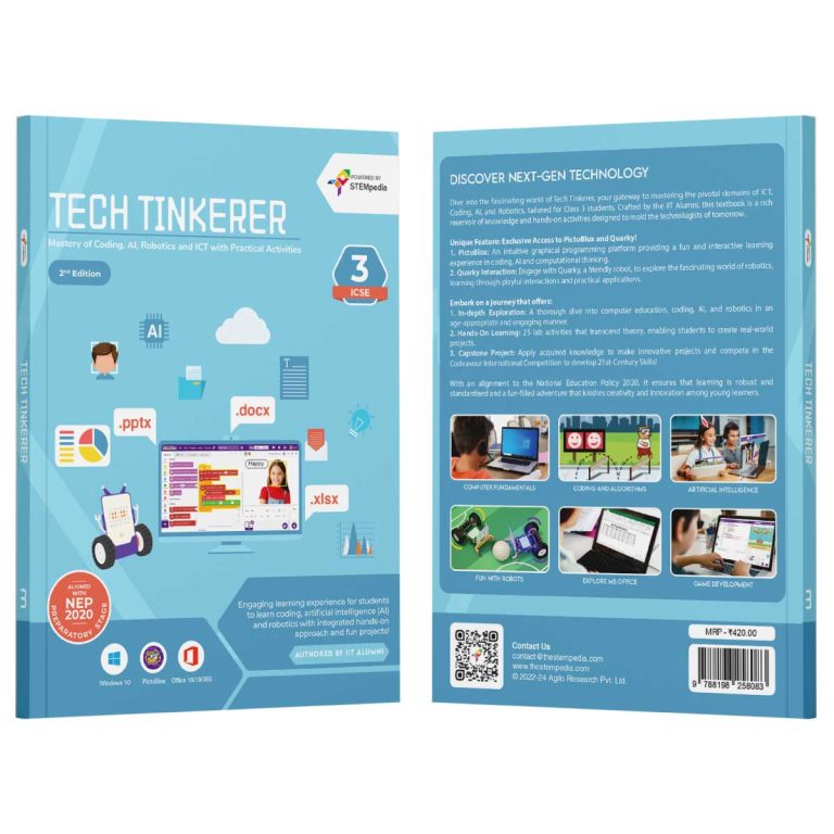 ICSE Coding, AI, Robotics and Computer Book – Class 3 | Tech Tinkerer
