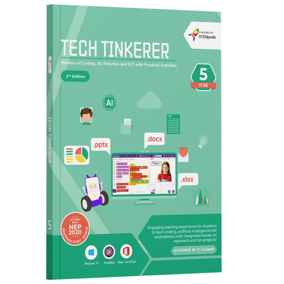 Tech Class Notebook ICSE Coding, AI, Robotics and Computer Book – Class 5 | Tech Tinkerer