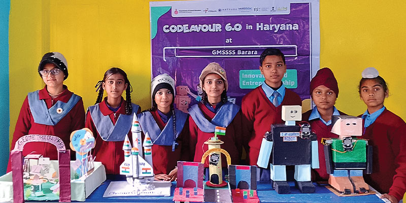 Government School Students' participation in AI and Robotics Competitions