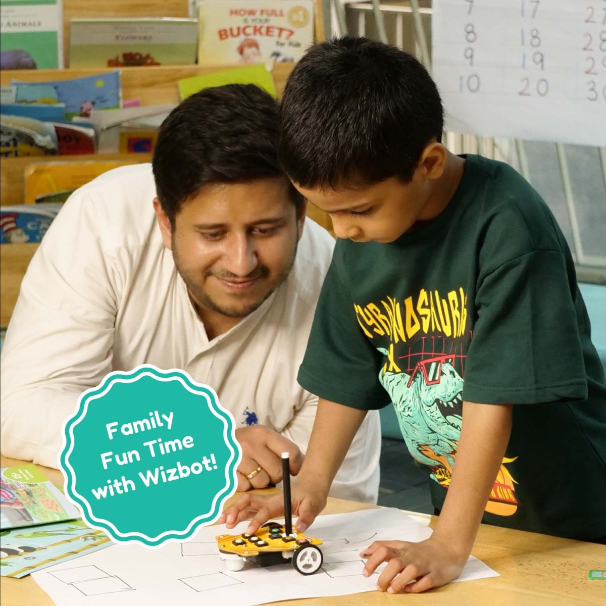 Parents and kids activities with Wizbot Maxx robot toy kits