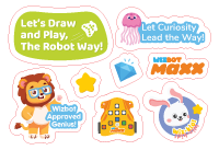 Laptop Sticker Sheet for Robot Toy for Kids