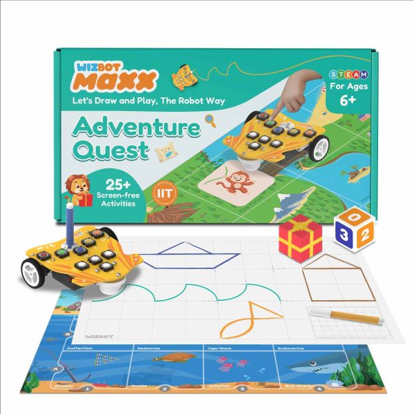 Wizbot Maxx Adventure Quest Kit with screen-free activities for kids age 6+