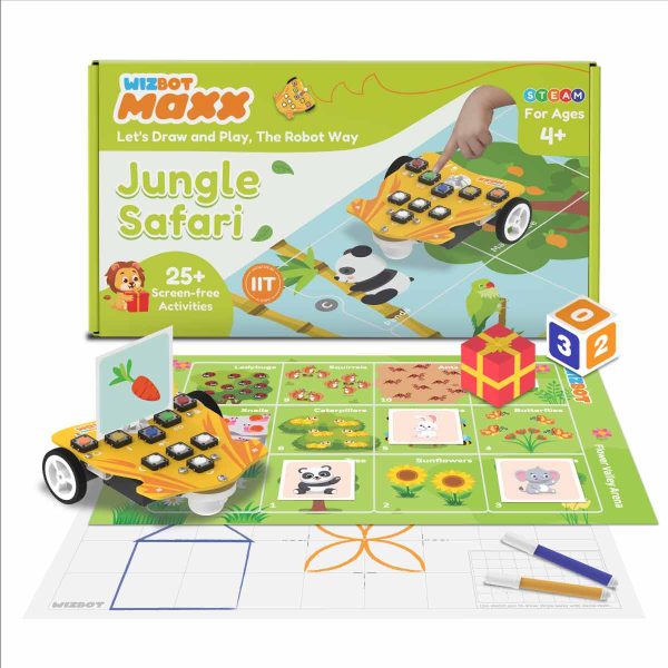 Wizbot Maxx Jungle Safari Kit with screen-free activities for kids age 4+