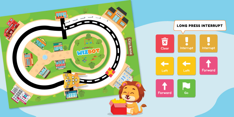 Delivering Parcel Activity with wizbot maxx screen-free robot toy