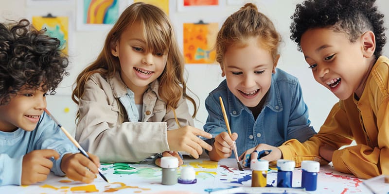 Art supplies as teaching learning material for boosting creativity among kids