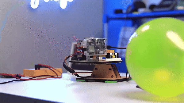 Quarky Intellio balloon popper robot using Python and camera vision