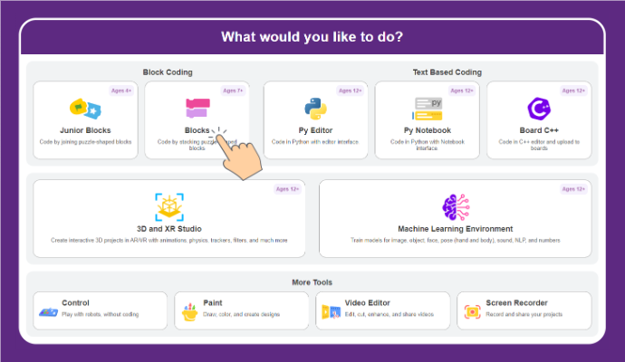 Blocks Selection in PictoBlox