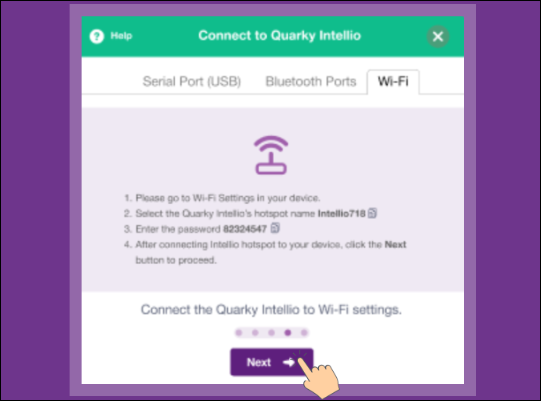 Click on next on intellio as a ip address