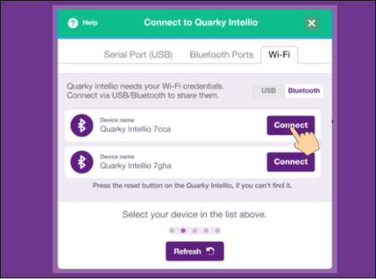 Find and connect your device