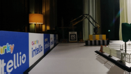 Lane Following and AR Navigation with Quarky Intellio