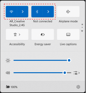 Turn on Bluetooth and WIFI