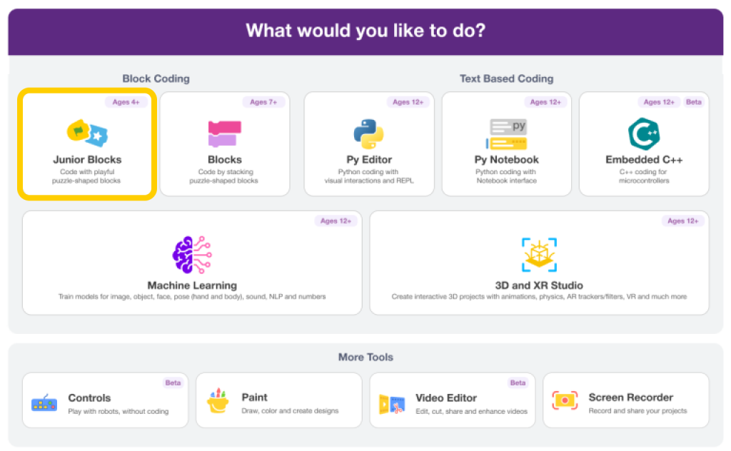 Storytelling and Animation with Block Coding in Junior Blocks ...