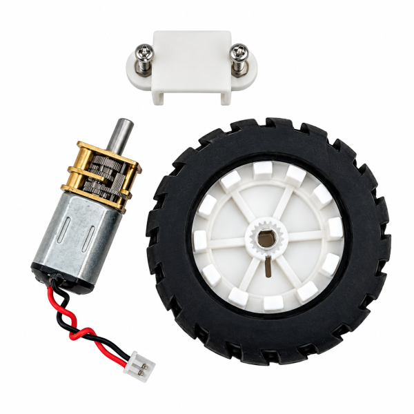 Quarky N20 Geared Motor 35-40RPM 3.3V with Wheel & Bracket